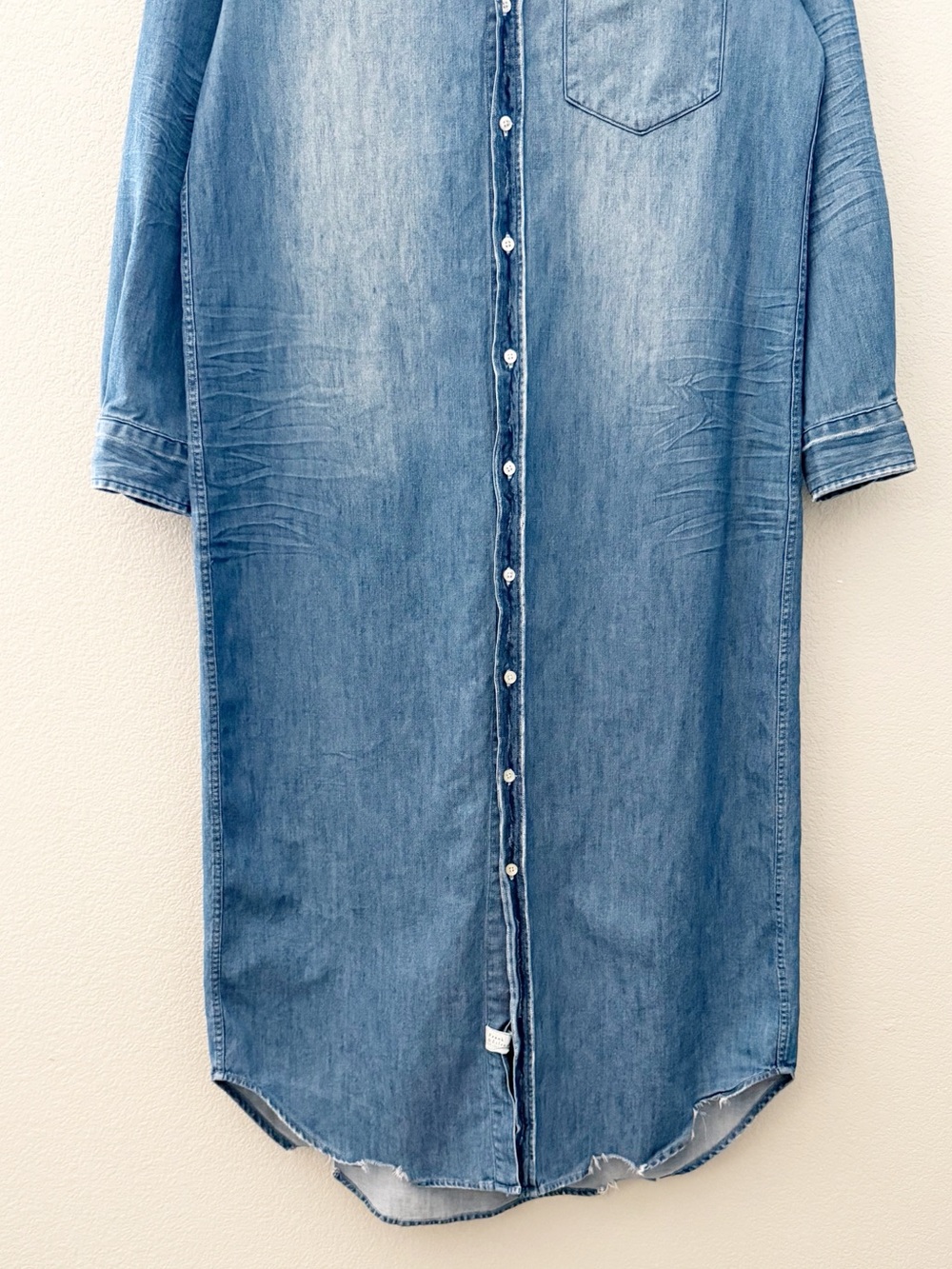 Frank & Eileen Rory Denim Maxi Dress Long Sleeve Minimalist Casual Western USA - Picture 8 of 14